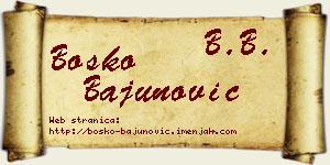 Boško Bajunović vizit kartica